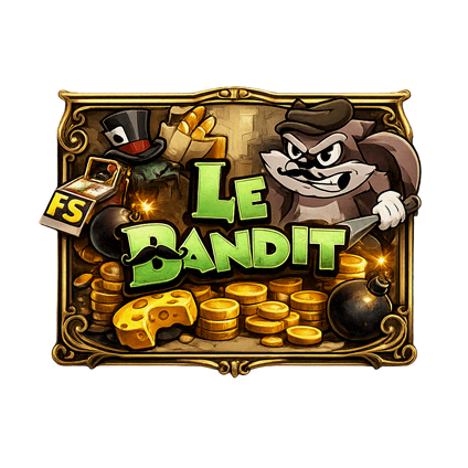 Le Bandit spilleautomat fra Hacksaw Gaming med vestlig banditt-tema og xWays-symboler